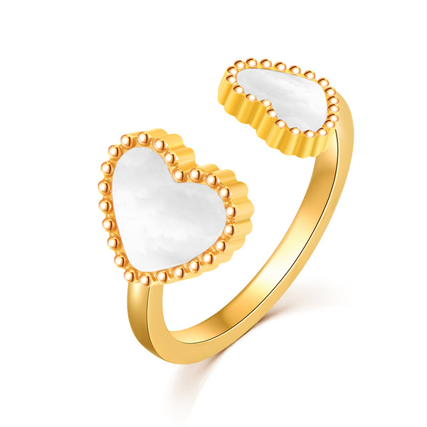Hearts /  Ring Pearl Gold
