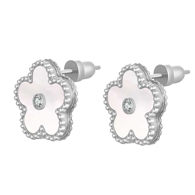 Blossom / Earrings Pearl Silver