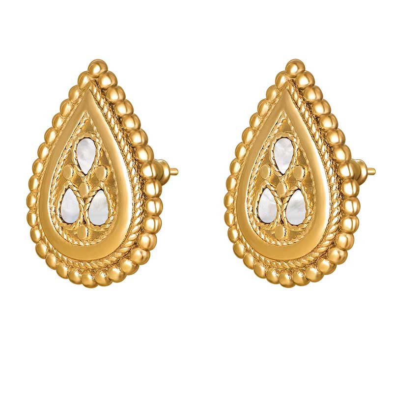 Zeina / Earrings Pearl Gold
