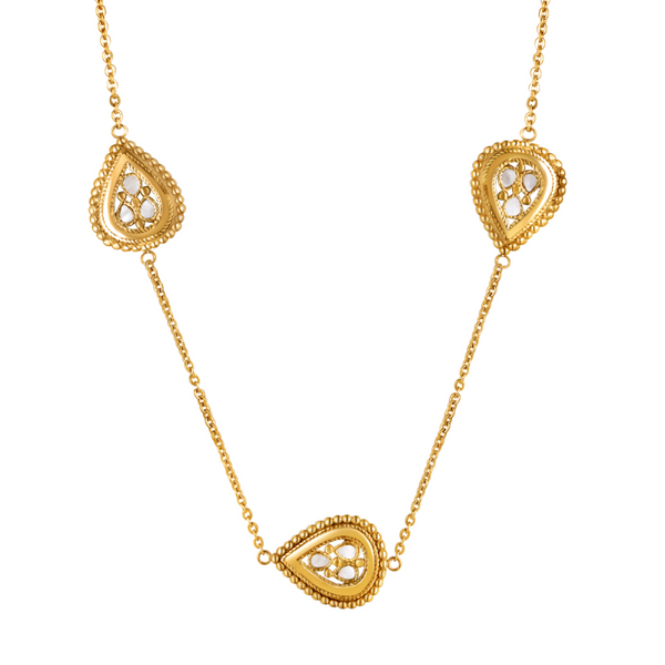 Zeina / Necklace Pearl Gold
