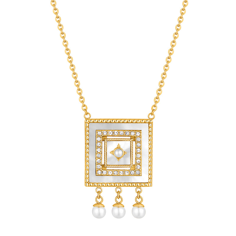 Zahia / Necklace Pearl Gold