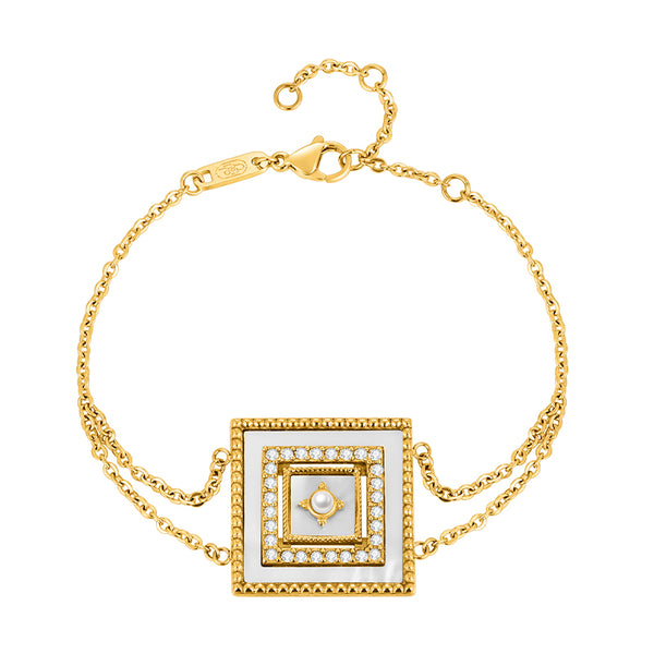 Zahia / Bracelet Pearl Gold