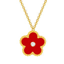Blossom / Necklace Red Gold