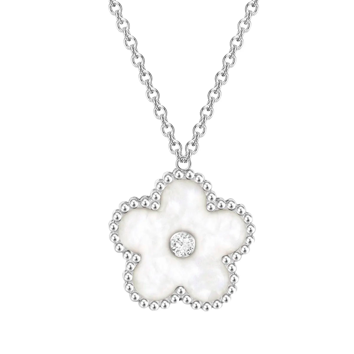 Blossom / Necklace Pearl Silver