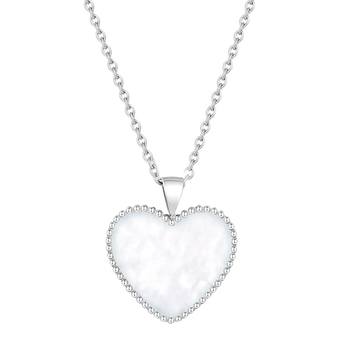 Hearts / Necklace Pearl Silver
