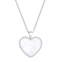 Hearts / Necklace Pearl Silver