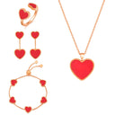 Hearts / Set Red Rose Gold