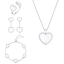 Hearts / Set Pearl Silver