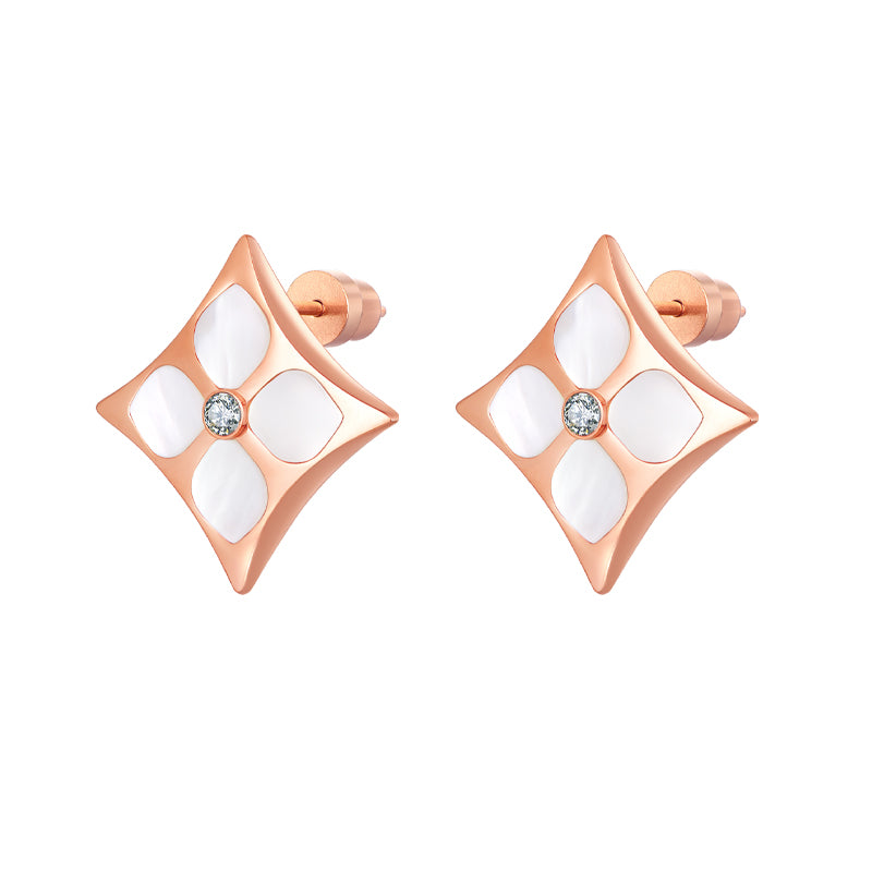 Layla / Earrings Pearl Rose Gold