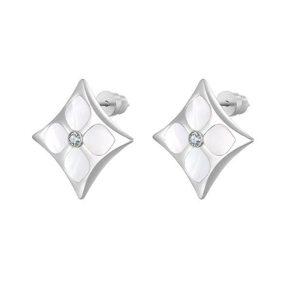 Layla / Earrings Pearl Silver