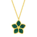 Starfish / Necklace Malachite Gold