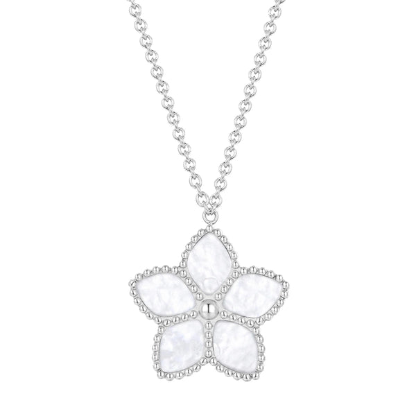 Starfish / Necklace Pearl Silver