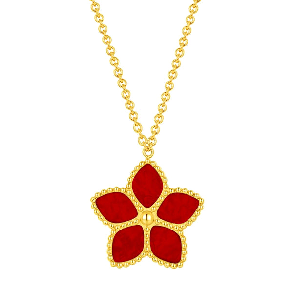 Starfish / Necklace Red Gold