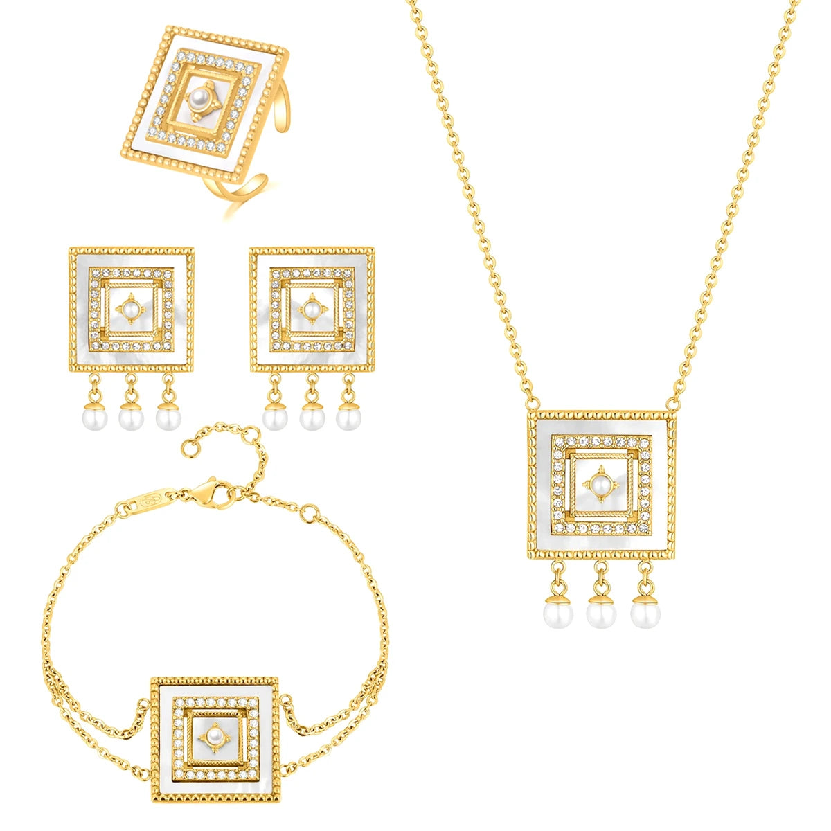 Zahia / Set Pearl Gold