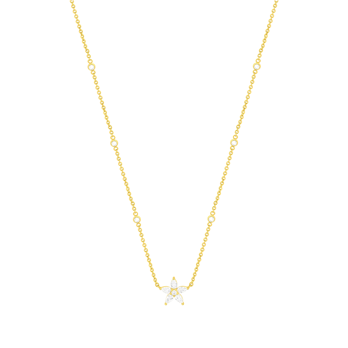 Diamond Starfish / Necklace Gold