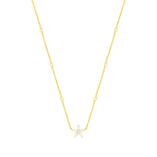 Diamond Starfish / Necklace Gold