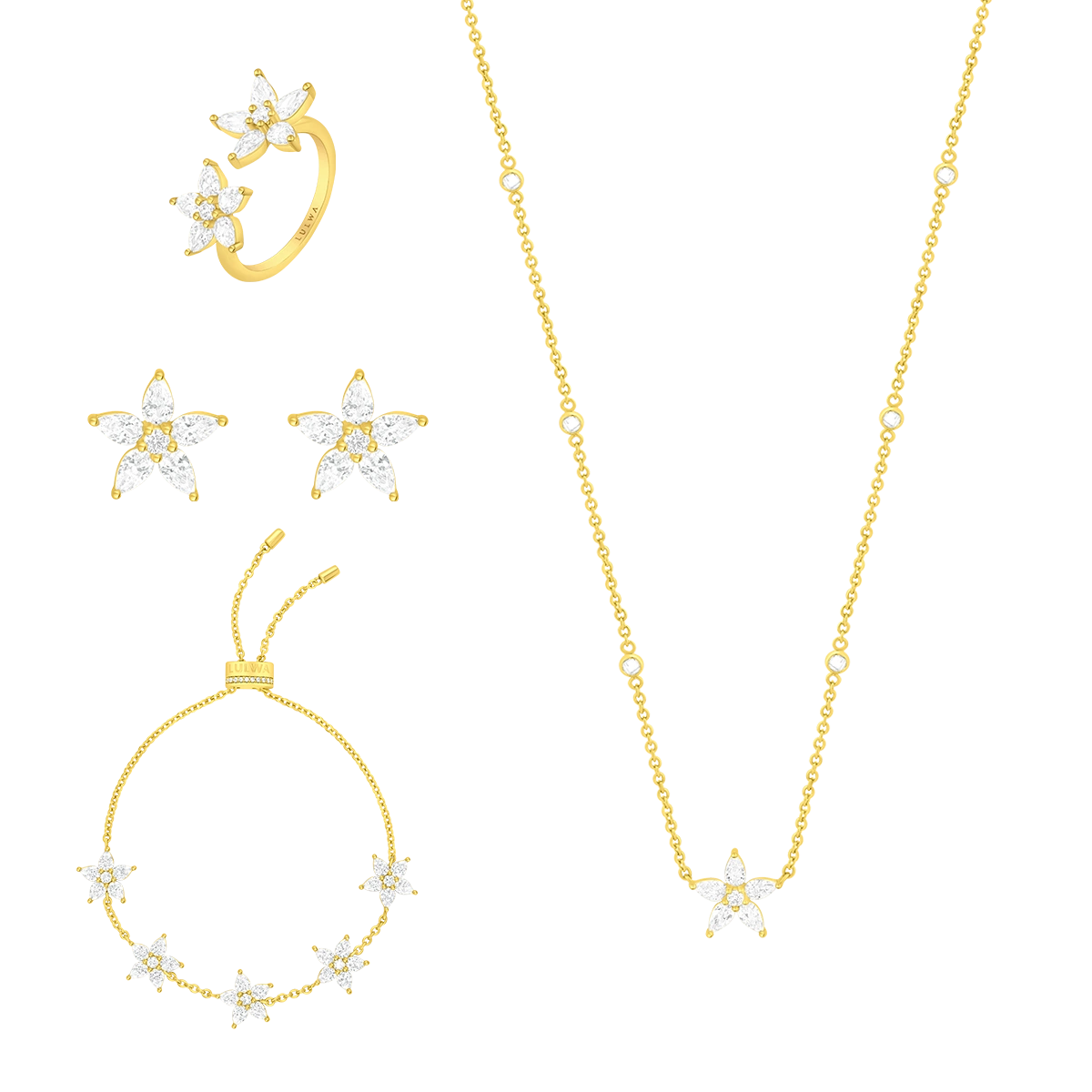 Diamond Starfish / Double Set Gold