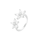 Diamond Starfish / Double Ring Silver