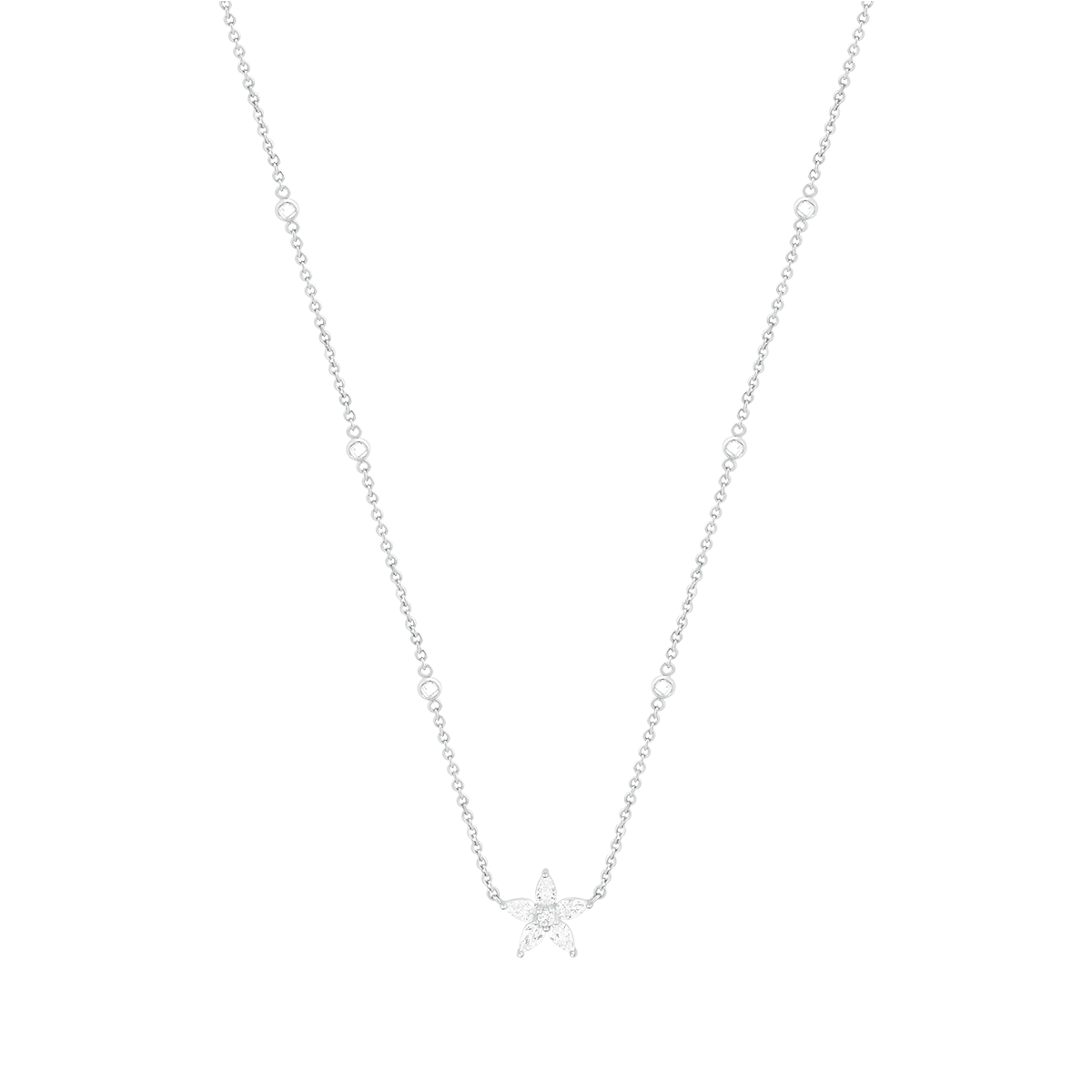 Diamond Starfish / Necklace Silver