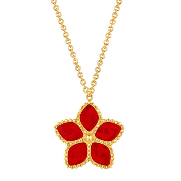 Starfish / Necklace Red Gold