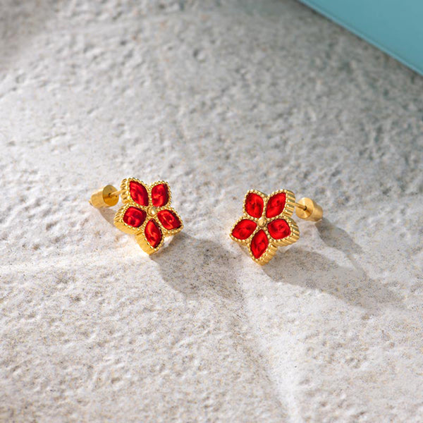Starfish / Earrings Red Gold
