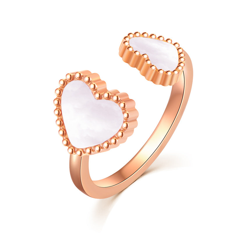 Hearts /  Ring Pearl Rose Gold