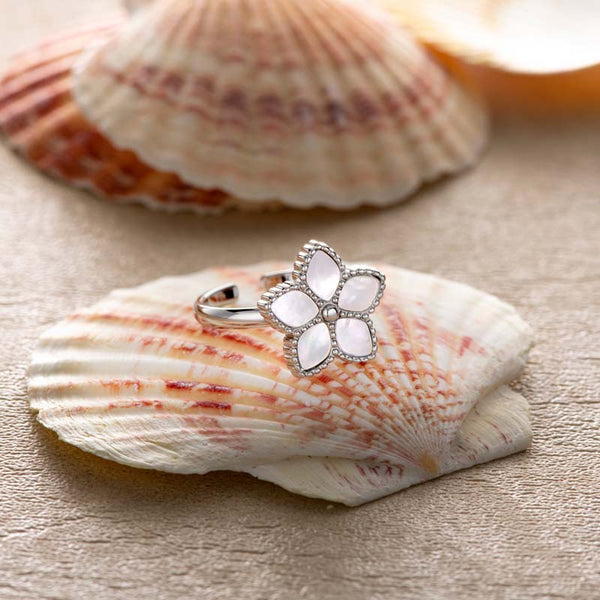 Starfish / Ring Pearl Silver