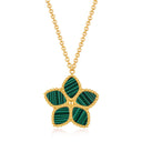 Starfish / Necklace Malachite Gold