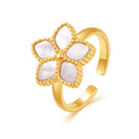 Starfish / Ring Pearl Gold