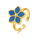 Starfish / Ring Teal Gold