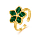 Starfish / Ring Malachite Gold