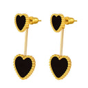 Hearts / Earrings Black Gold