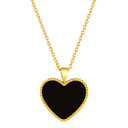 Hearts / Necklace Black Gold
