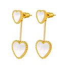 Hearts / Earrings Pearl Gold