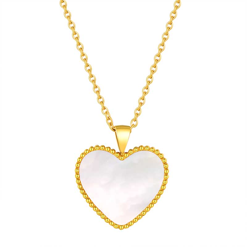Hearts / Necklace Pearl Gold