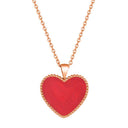 Hearts / Necklace Red Rose Gold