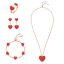 Hearts / Set Red Rose Gold