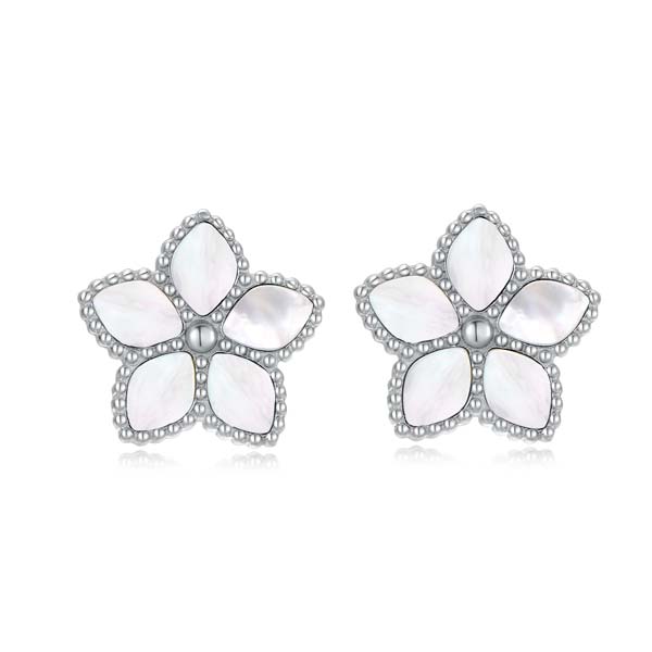 Starfish / Earrings Pearl Silver