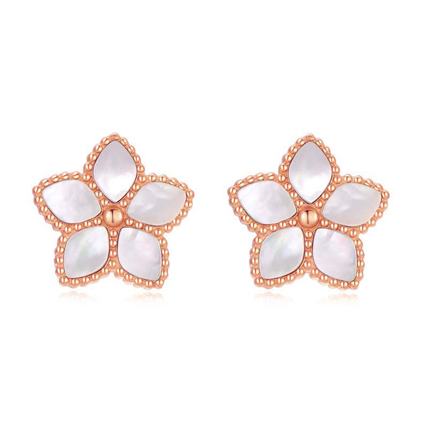 Starfish / Earrings Pearl Rose Gold
