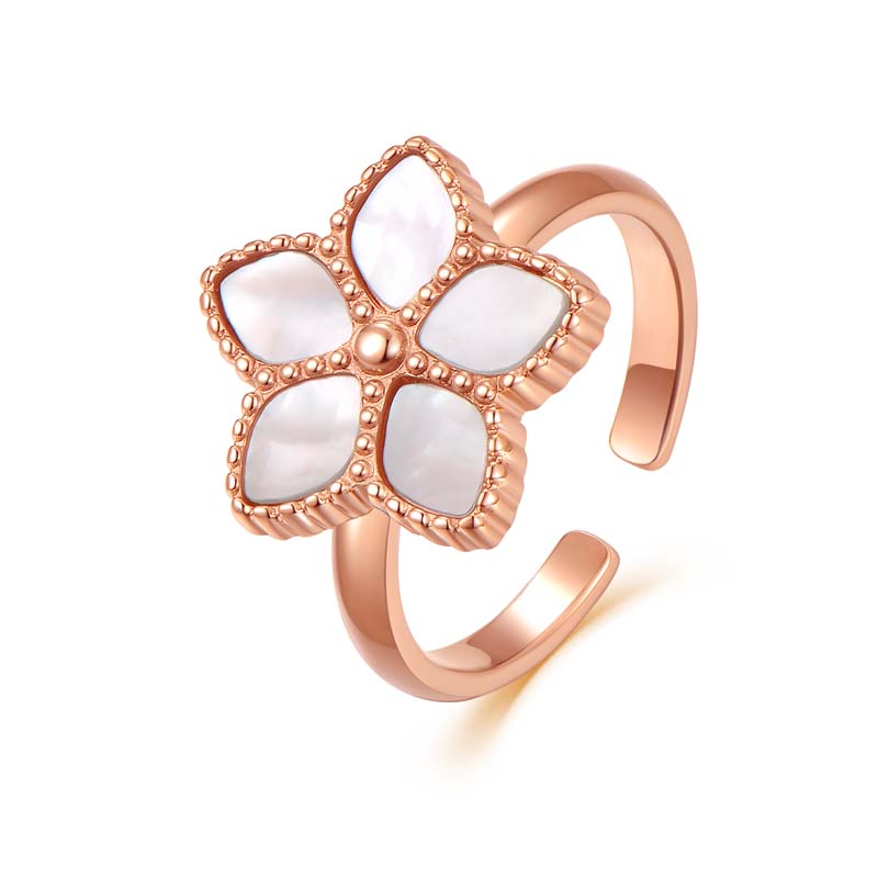 Starfish / Ring Pearl Rose Gold