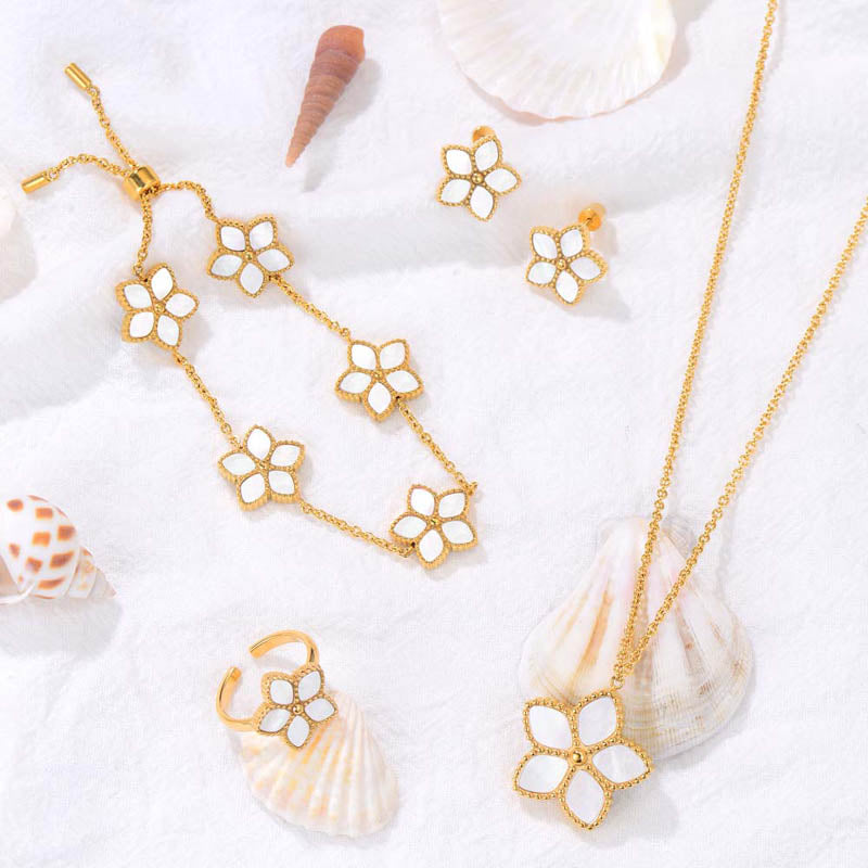 Starfish / Bracelet Pearl Gold