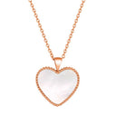 Hearts / Necklace Pearl Rose Gold