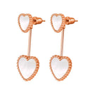 Hearts / Earrings Pearl Rose Gold