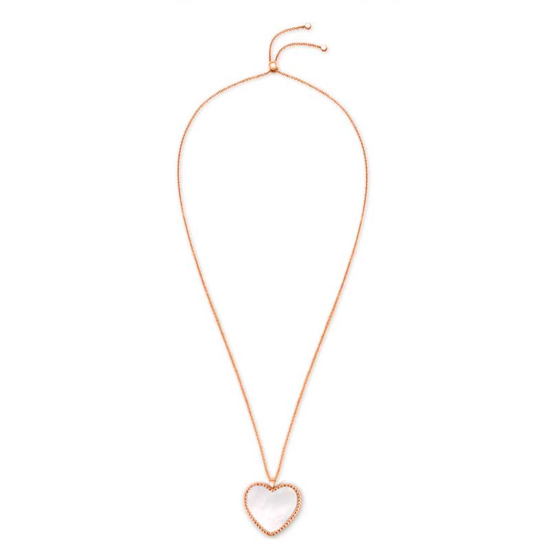 Hearts / Necklace Pearl Rose Gold
