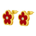Blossom / Earrings Red Gold