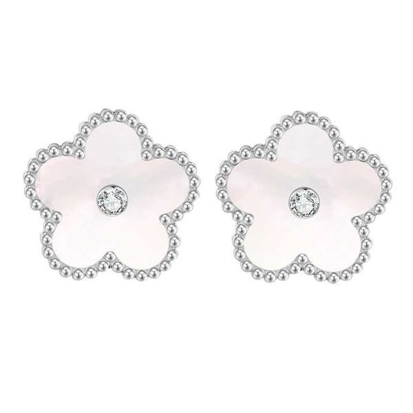 Blossom / Earrings Pearl Silver