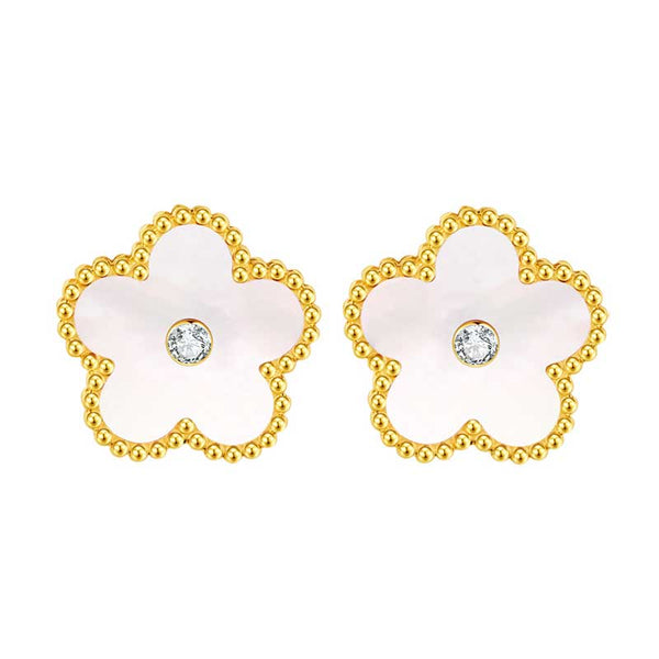 Blossom / Earrings Pearl Gold