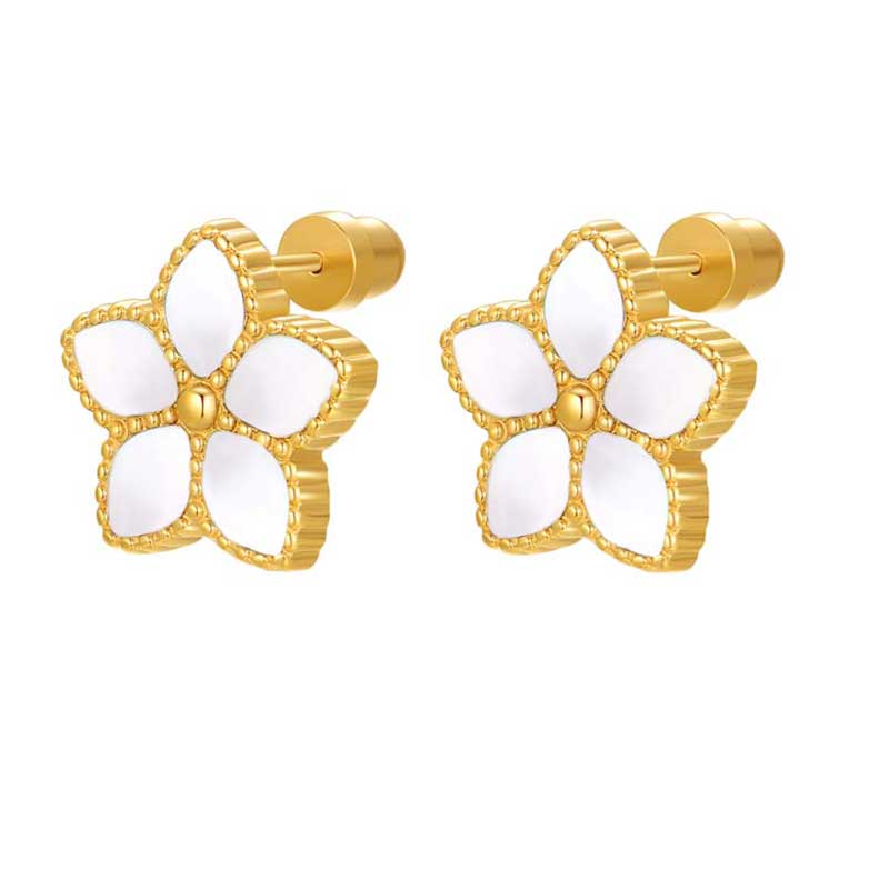 Starfish / Earrings Pearl Gold