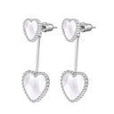 Hearts / Earrings Pearl Silver