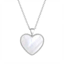 Hearts / Necklace Pearl Silver
